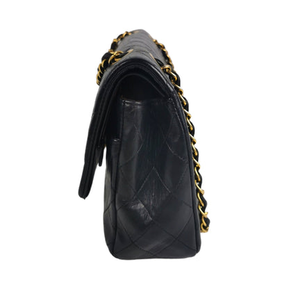 Chanel Classic Double Flap Medium Black Lambskin Gold