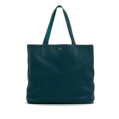 Blue Hermes Reversible Double Sens 45 Tote Bag