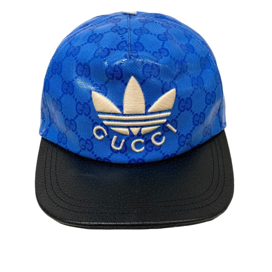 GUCCI cap 724833 4HAUU cotton blue Adidas XL 60 polyamide() XL 60cm Used