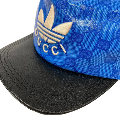 GUCCI cap 724833 4HAUU cotton blue Adidas XL 60 polyamide() XL 60cm Used