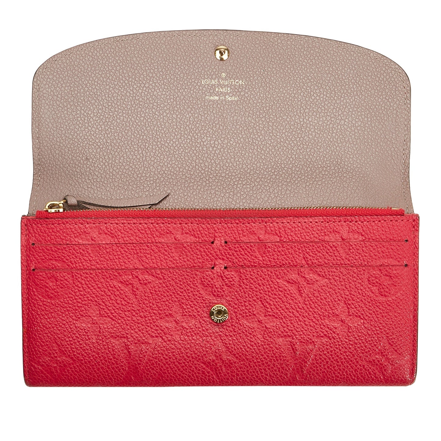 Louis Vuitton  Empreinte Emilie Wallet Red