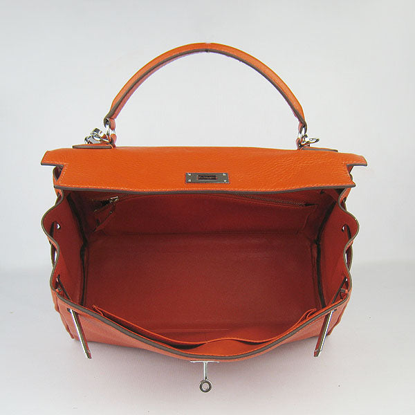 Hermes Kelly 32cm Togo Leather 6108 Orange Silver