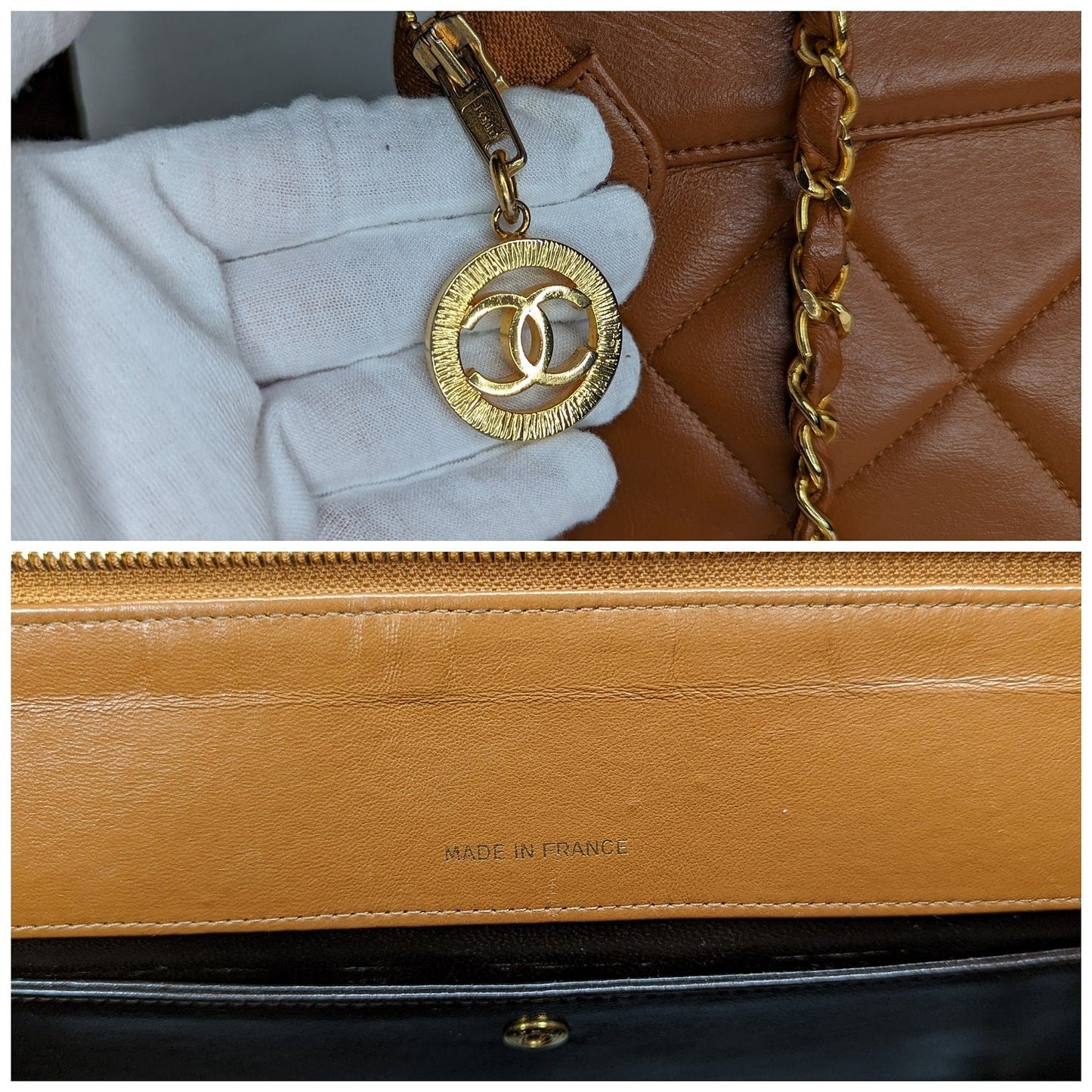 Chanel Vintage Matelassé Chain Leather Shoulder Bag & Wallet