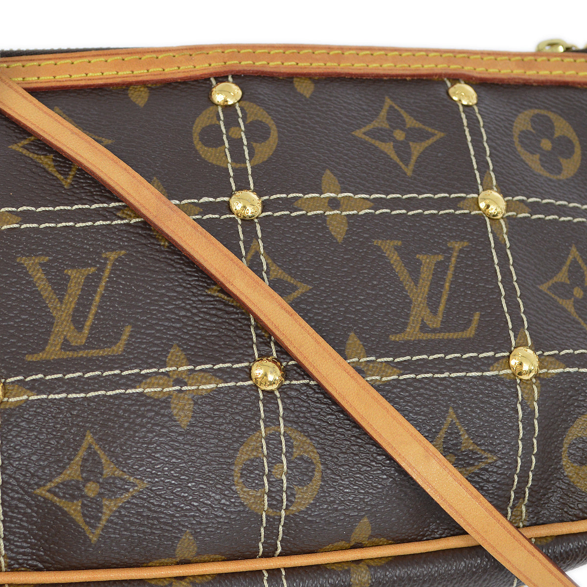 Louis Vuitton 2007 Monogram Rivet Pochette Accessoires Handbag M40141