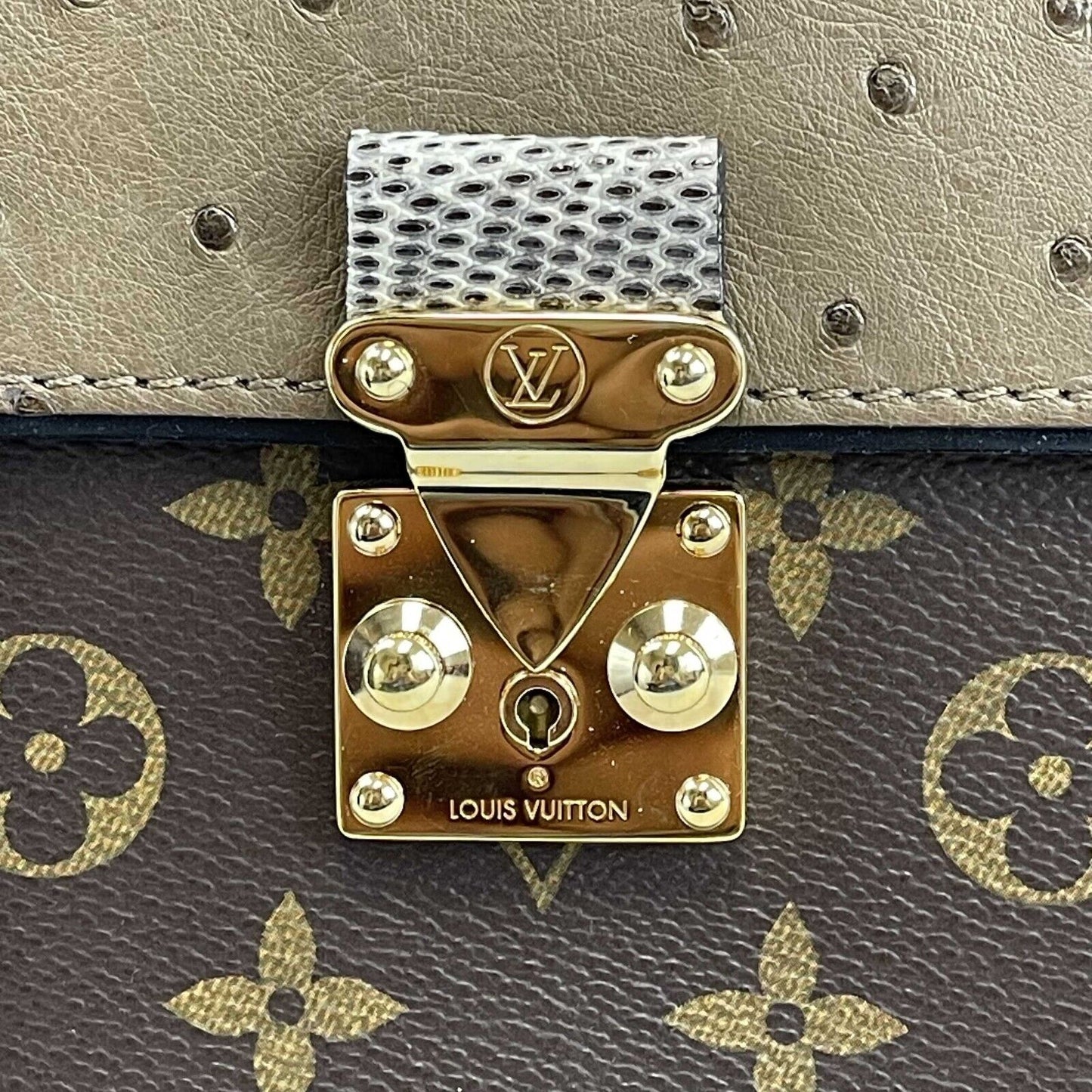 Louis Vuitton  - Exotique Monogram Ostrich Python Majestueux - MM Bag