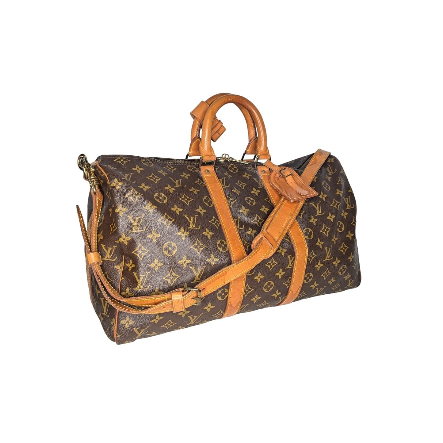 Louis Vuitton Vintage Monogram Canvas Bandouliere Keepall 45