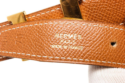 Hermes Brown Leather Constance Belt