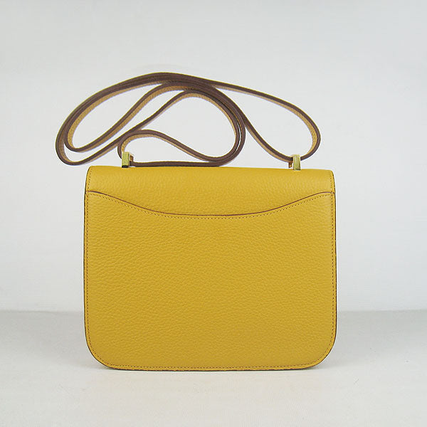 Hermes Constance Cowskin Leather Bag H017 yellow golden