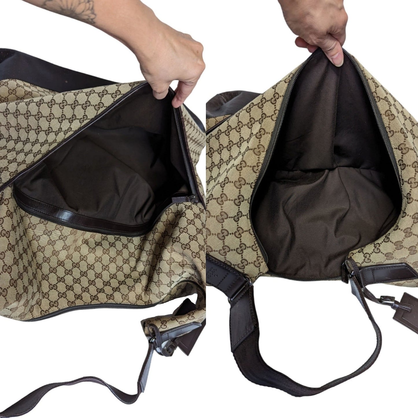 Gucci Brown GG Monogram Canvas Garment Hobo