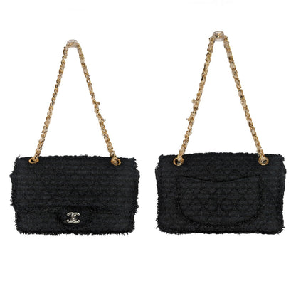 Chanel Tweed Matelasse Medium Single Flap Bag