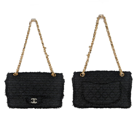 Chanel Tweed Matelasse Medium Single Flap Bag