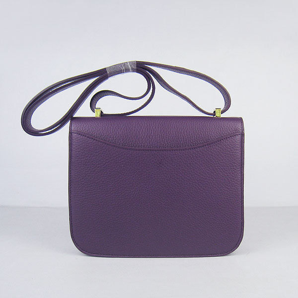 Hermes Constance Cowskin Leather Bag H017 purple golden