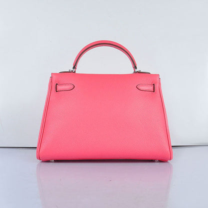 Hermes Kelly 32cm Togo Leather HandBag 6108 Lip Pink Silver