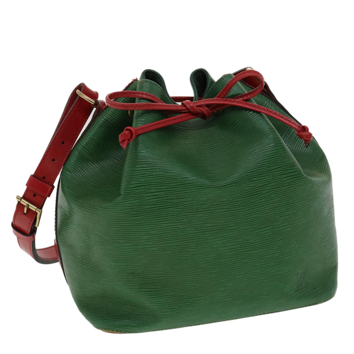 Louis Vuitton  Epi Petit Noe Bicolor Shoulder Bag Green Red M44147 LV Auth ai476