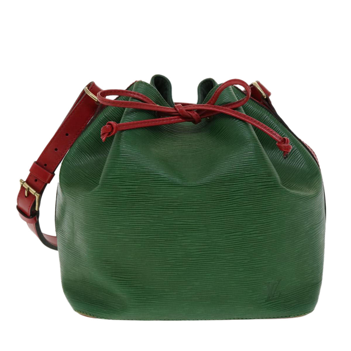 Louis Vuitton  Epi Petit Noe Bicolor Shoulder Bag Green Red M44147 LV Auth ai476