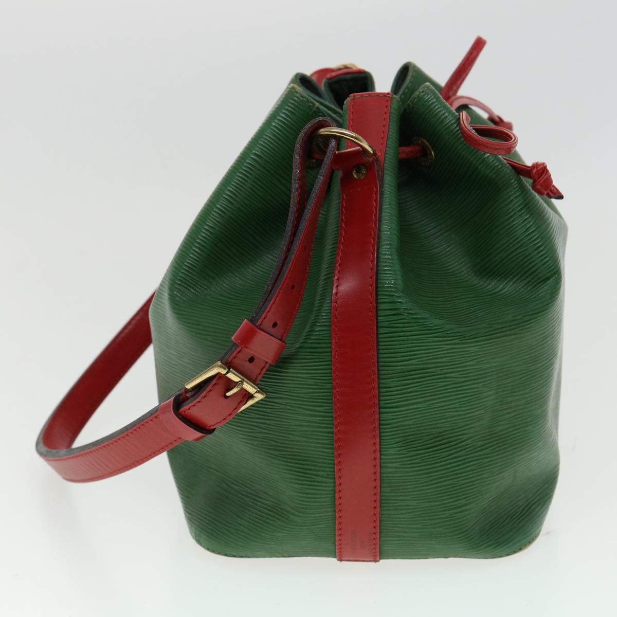 Louis Vuitton  Epi Petit Noe Bicolor Shoulder Bag Green Red M44147 LV Auth ai476