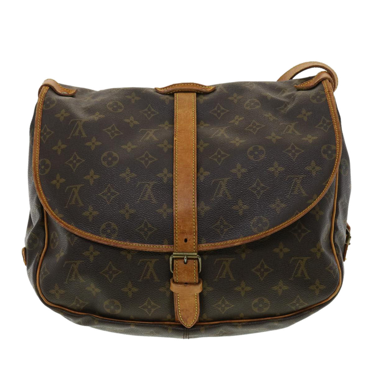 Louis Vuitton  Monogram Saumur 35 Shoulder Bag M42254 LV Auth am3305