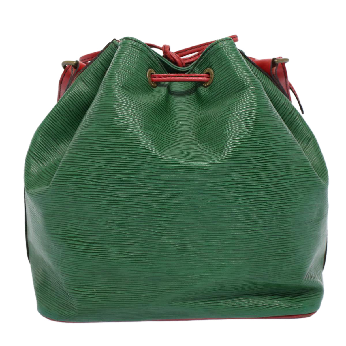 LOUIS VUITTON Epi Petit Noe Shoulder Bag Green Red M44147 LV Auth ar10171B