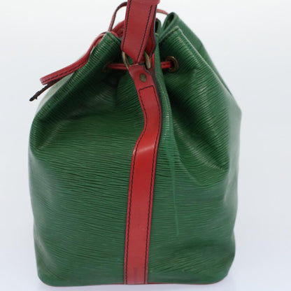 LOUIS VUITTON Epi Petit Noe Shoulder Bag Green Red M44147 LV Auth ar10171B