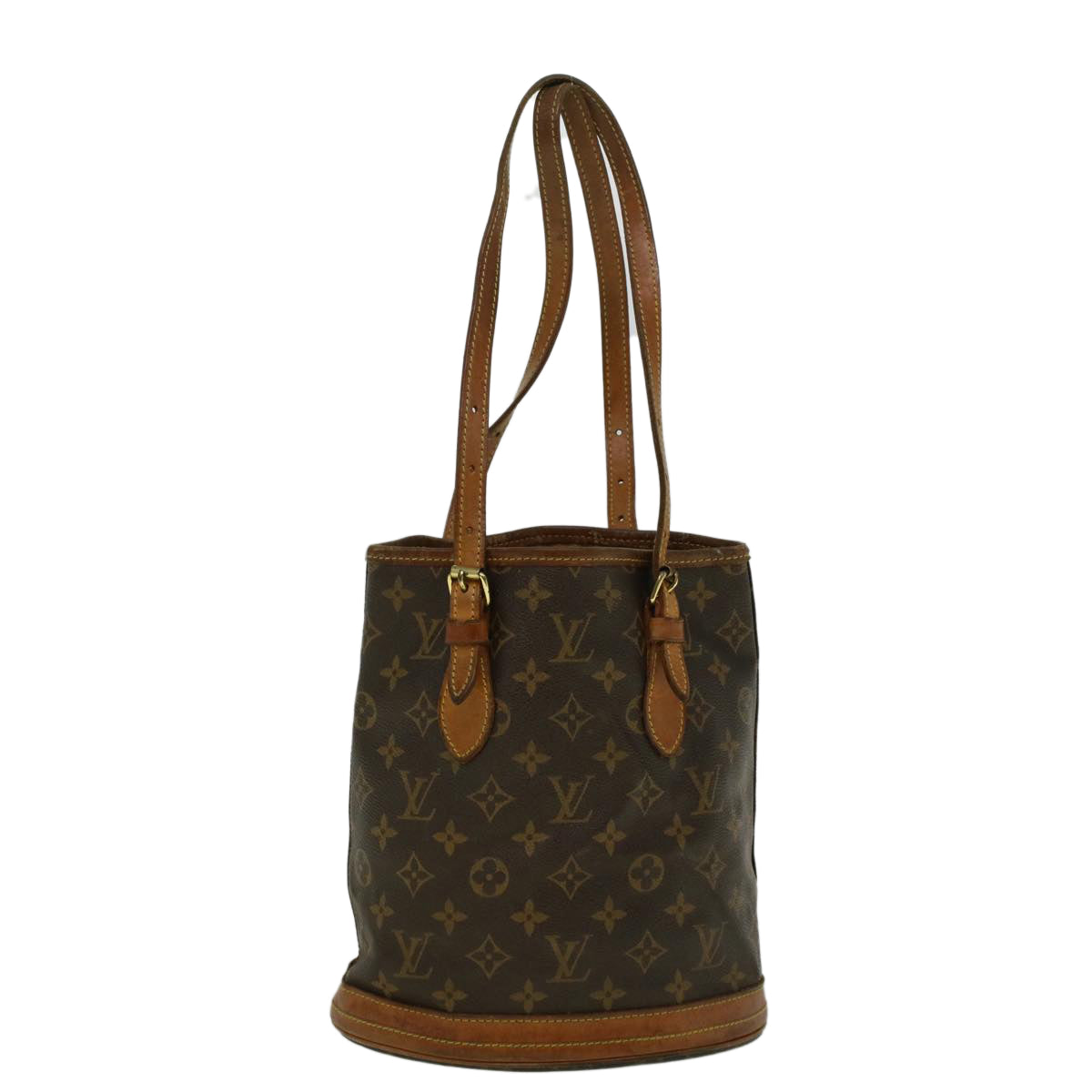 LOUIS VUITTON Monogram Bucket PM Shoulder Bag M42238 LV Auth ar10472