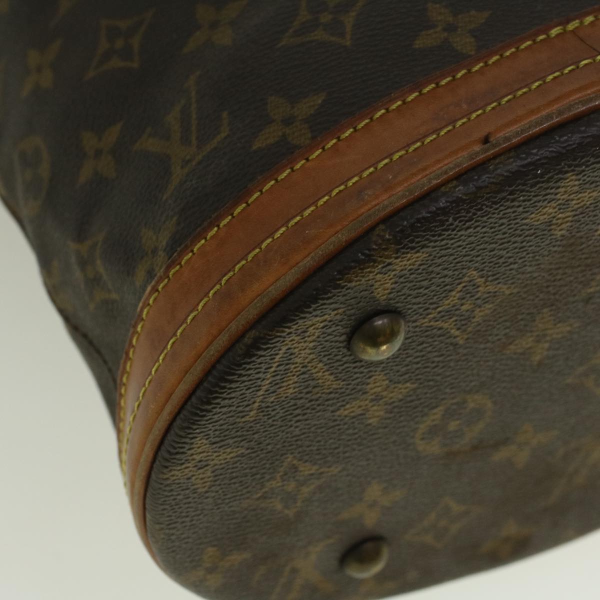 LOUIS VUITTON Monogram Bucket PM Shoulder Bag M42238 LV Auth ar10472