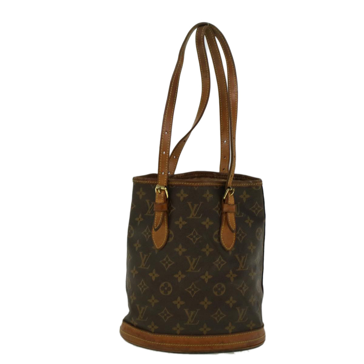 LOUIS VUITTON Monogram Bucket PM Shoulder Bag M42238 LV Auth ar10472