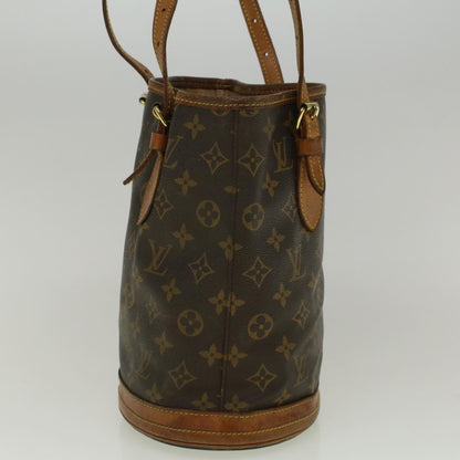 LOUIS VUITTON Monogram Bucket PM Shoulder Bag M42238 LV Auth ar10472