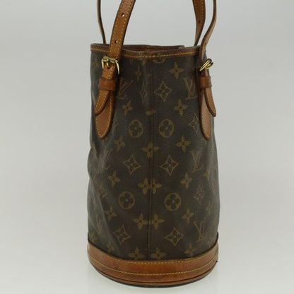 LOUIS VUITTON Monogram Bucket PM Shoulder Bag M42238 LV Auth ar10472