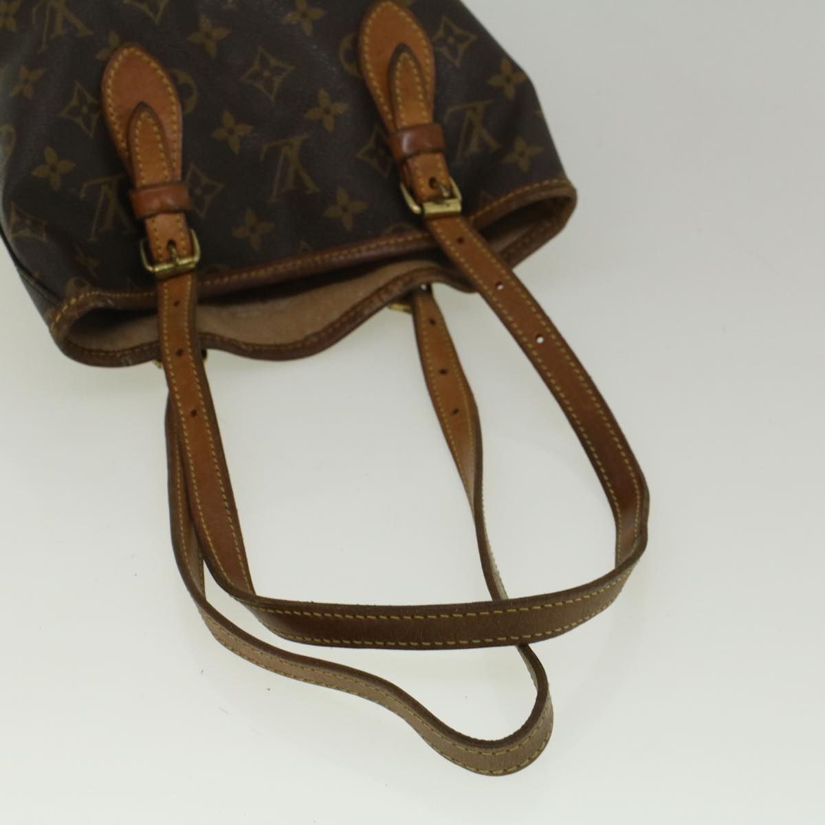 LOUIS VUITTON Monogram Bucket PM Shoulder Bag M42238 LV Auth ar10472