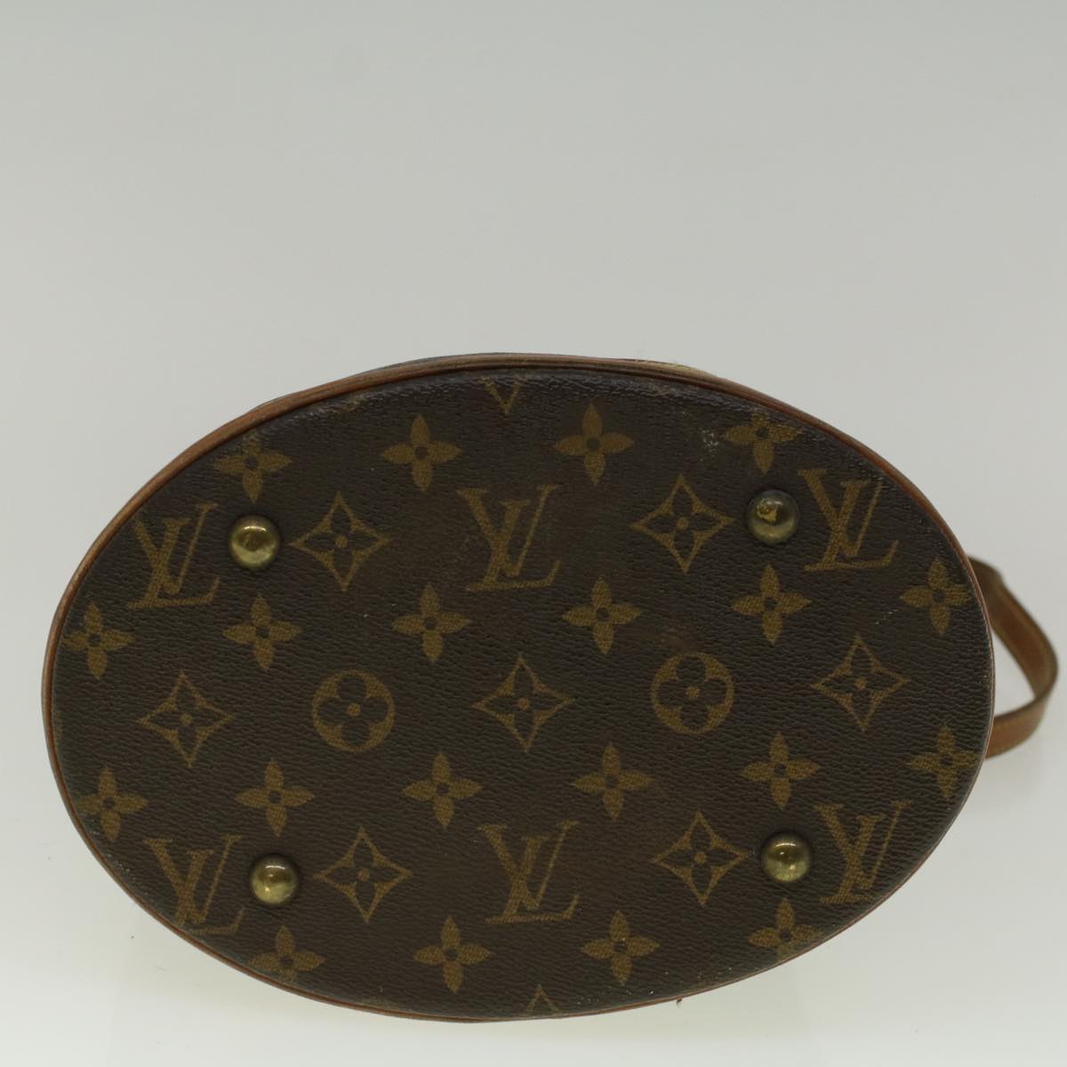 LOUIS VUITTON Monogram Bucket PM Shoulder Bag M42238 LV Auth ar10472