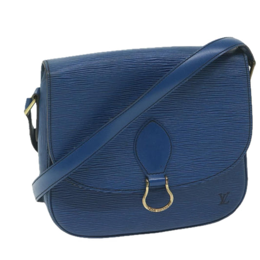 LOUIS VUITTON Epi Saint Cloud GM Shoulder Bag Blue M52195 LV Auth ar10981B