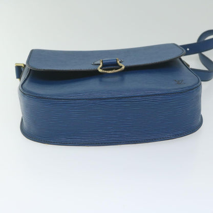 LOUIS VUITTON Epi Saint Cloud GM Shoulder Bag Blue M52195 LV Auth ar10981B