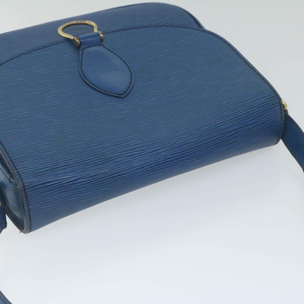 LOUIS VUITTON Epi Saint Cloud GM Shoulder Bag Blue M52195 LV Auth ar10981B