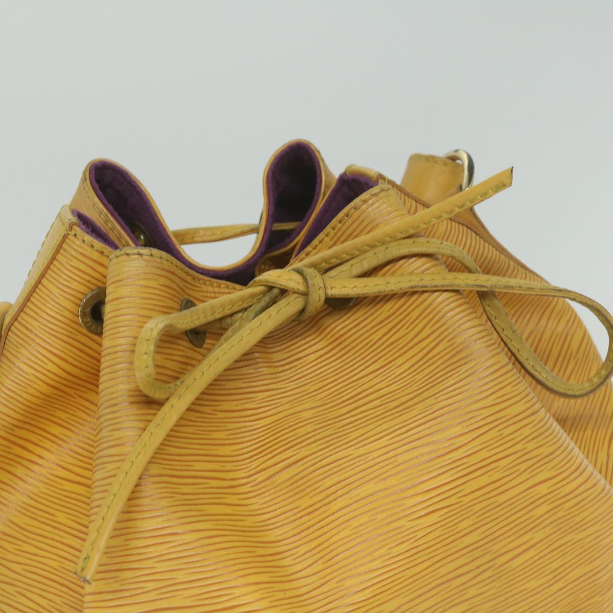 LOUIS VUITTON Epi Petit Noe Shoulder Bag Tassili Yellow M44109 LV Auth ar10998