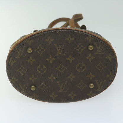 LOUIS VUITTON Monogram Bucket PM Shoulder Bag M42238 LV Auth ar11073