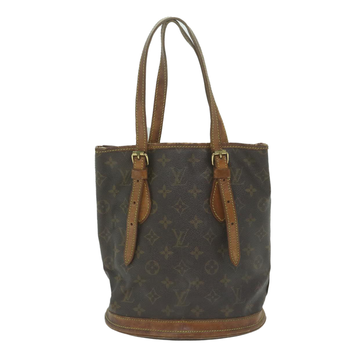 LOUIS VUITTON Monogram Bucket PM Shoulder Bag M42238 LV Auth ar11073