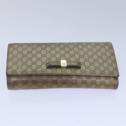 CHRISTIAN DIOR Gucci GG Canvas Belt Wallet 7Set Beige Black Auth ar11909