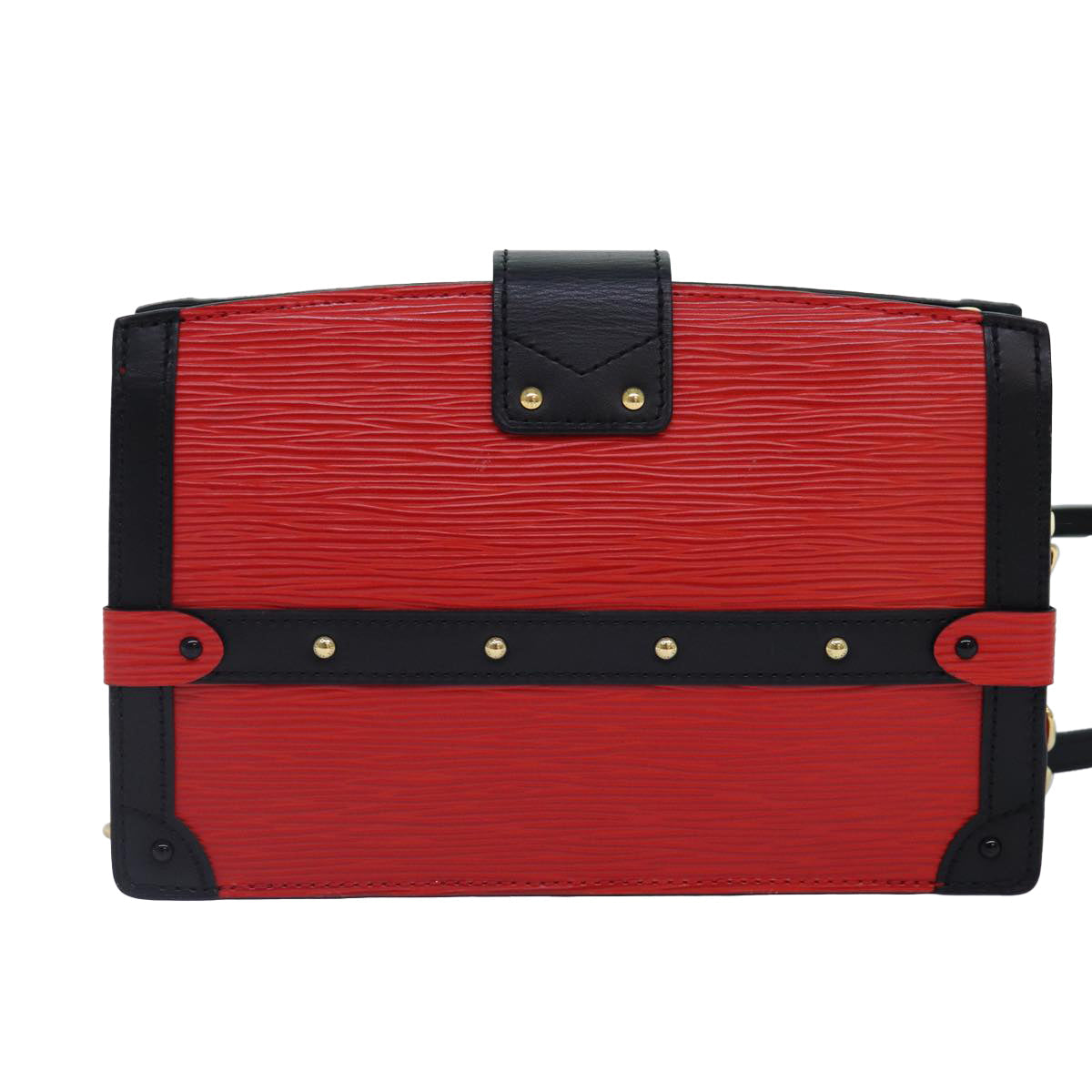 LOUIS VUITTON Epi Trunk Clutch Shoulder Bag Red Black M51697 LV Auth ar12517A