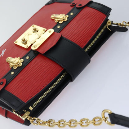 LOUIS VUITTON Epi Trunk Clutch Shoulder Bag Red Black M51697 LV Auth ar12517A