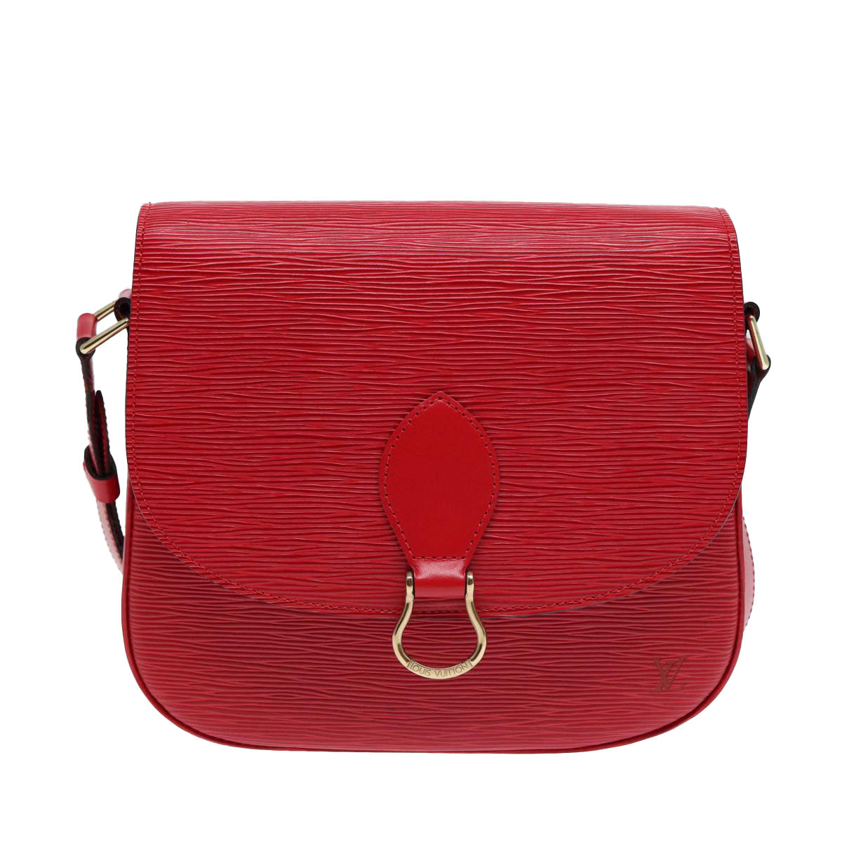 LOUIS VUITTON Epi Saint Cloud GM Shoulder Bag Red M52197 LV Auth ar12521