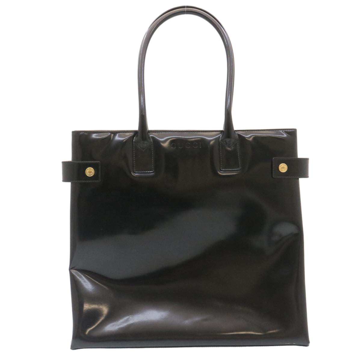 GUCCI Bamboo Tote Bag Leather Black  ar6293