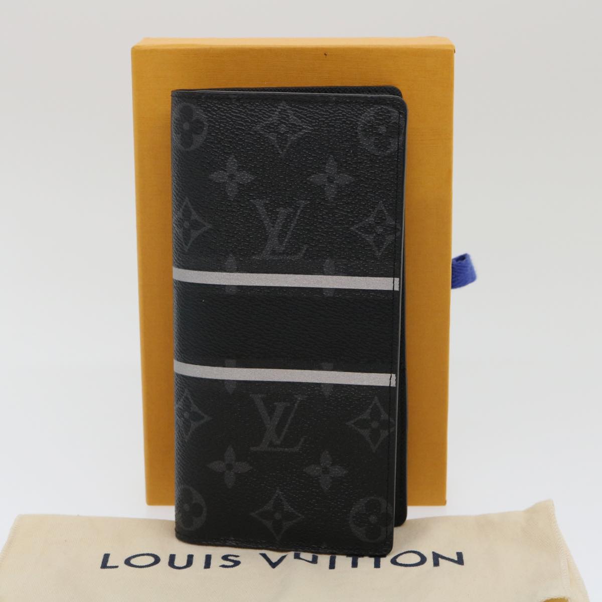 LOUIS VUITTON Eclipse Flash Portefeuille Braza Long Wallet M64438 LV Auth ar6842A