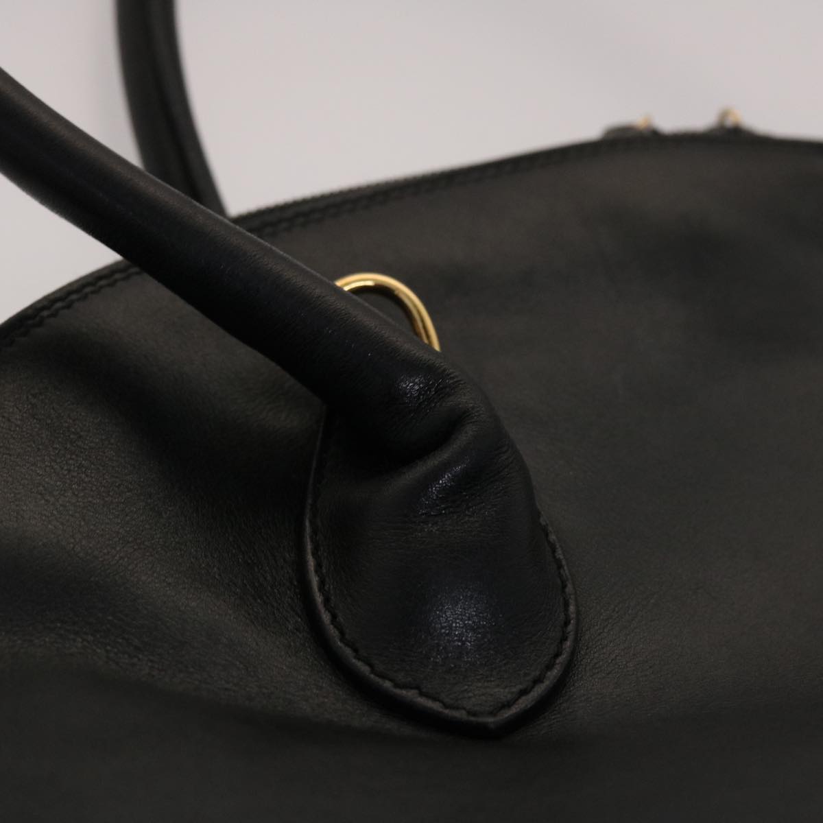 GUCCI Bamboo Shoulder Bag Leather Black  ar9933