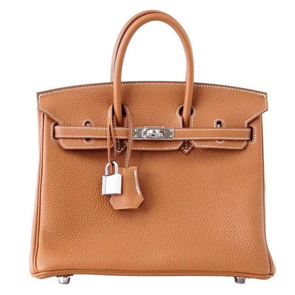 Hermes Birkin Bag 25 Coveted Gold Togo Palladium