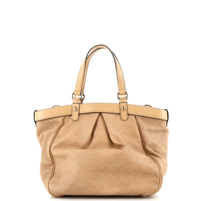 Gucci Belted Bamboo Tote Diamante Canvas