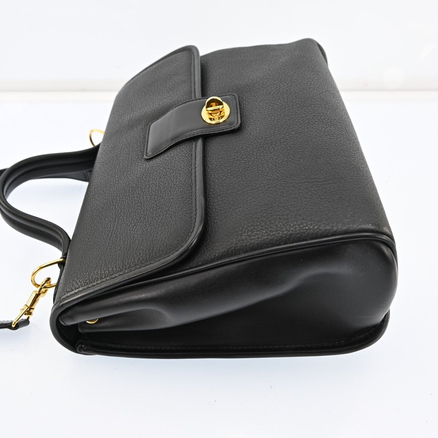 Gucci Black Leather Tote Bag