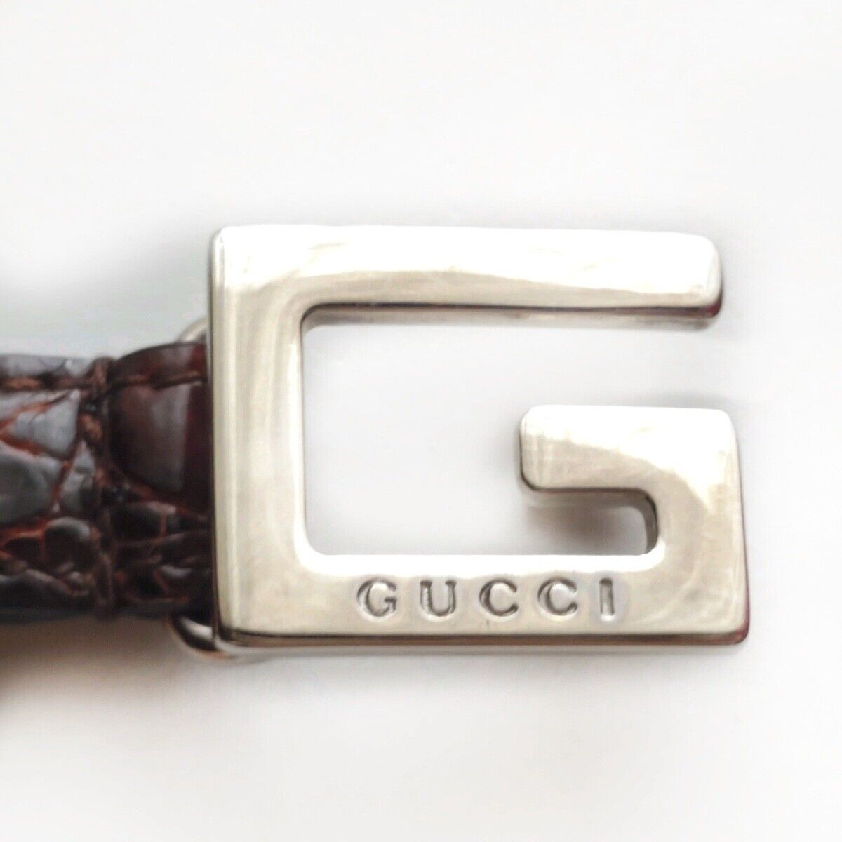 Gucci - Dark Brown Silver Leather