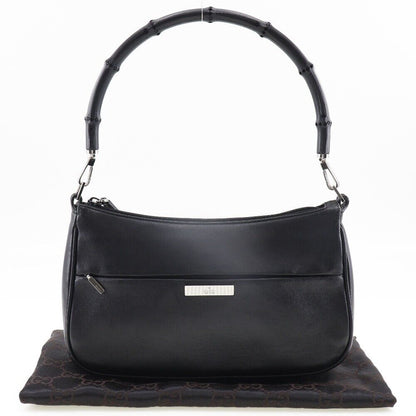 Gucci Bamboo Shoulder Bag Black Calfskin