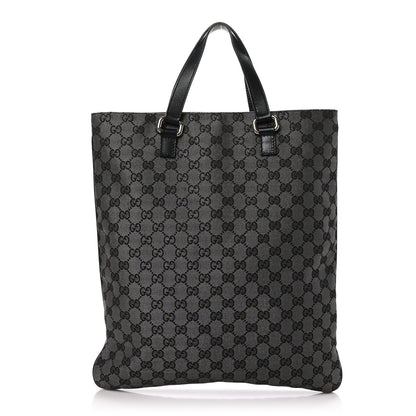 Gucci Calfskin Canvas Flat Vertical Tote