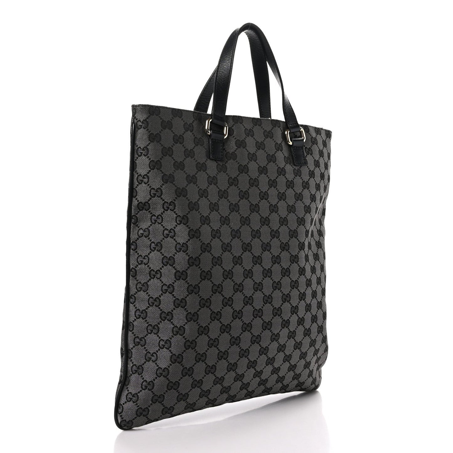 Gucci Calfskin Canvas Flat Vertical Tote